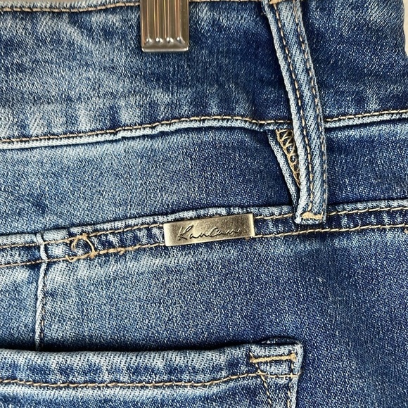 NWOT KanCan Womens Jeans SZ 22 Stretch Flare Distressed Bottom Unique High Rise - Picture 11 of 13